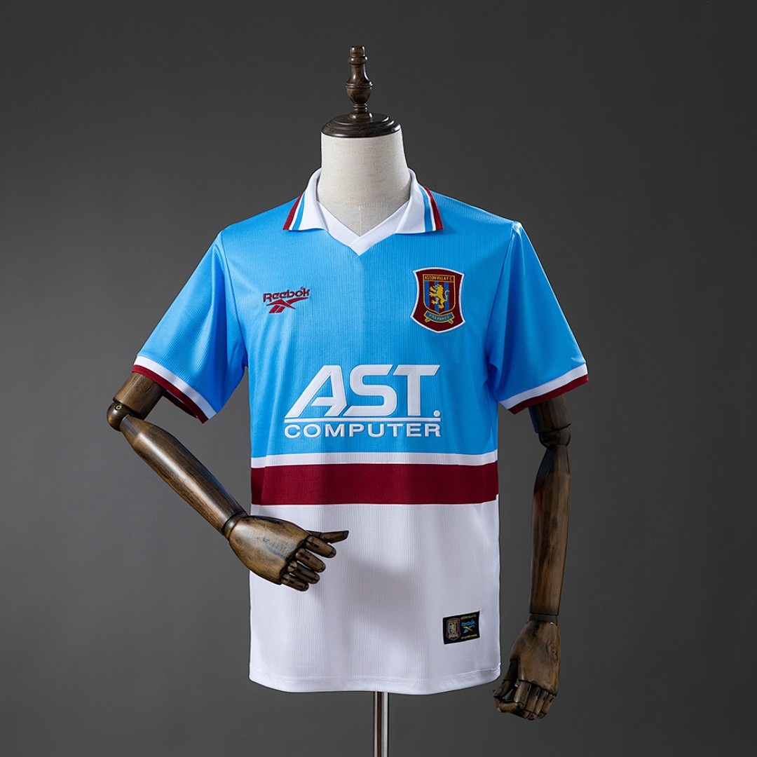 JER-3223_1 Aston Villa 1997-1998 Away Retro Jersey - 图片 1