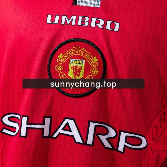 Manchester United 1996 Home Retro Long Sleeve Jersey - 图片 4