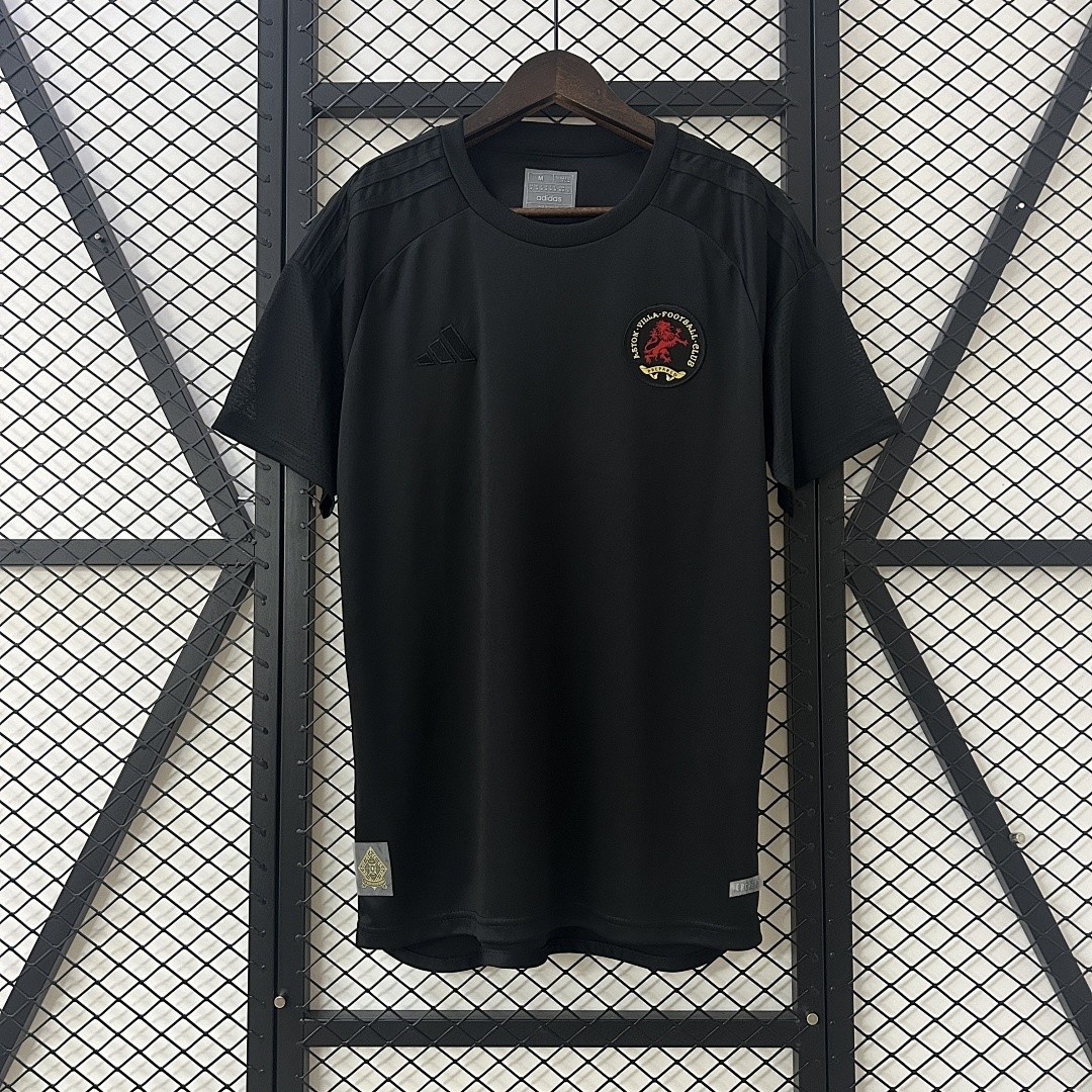 JER-3251_1 Aston Villa 125th Anniversary Black Shirt - 图片 1
