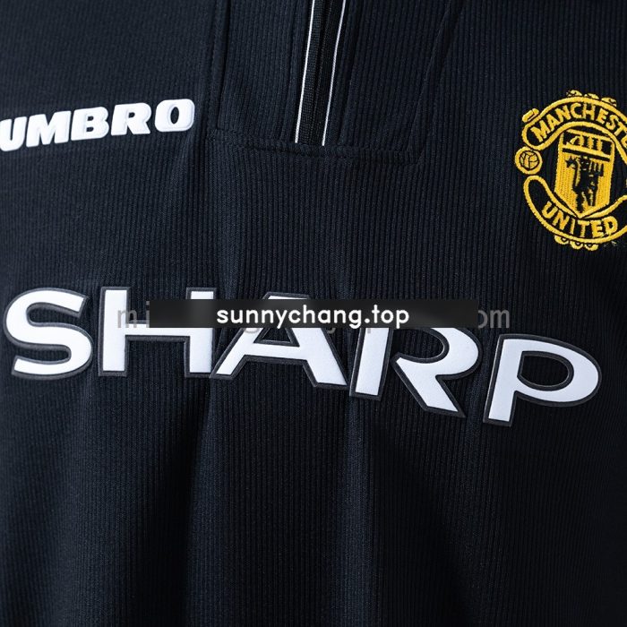 Retro 1998-1999 Manchester United Black Jersey - 图片 5