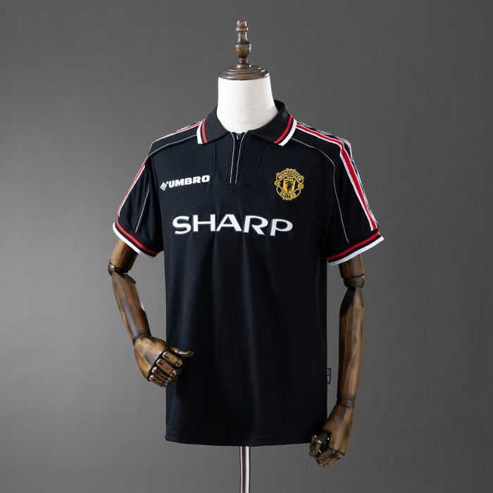 Retro 1998-1999 Manchester United Black Jersey - 图片 8