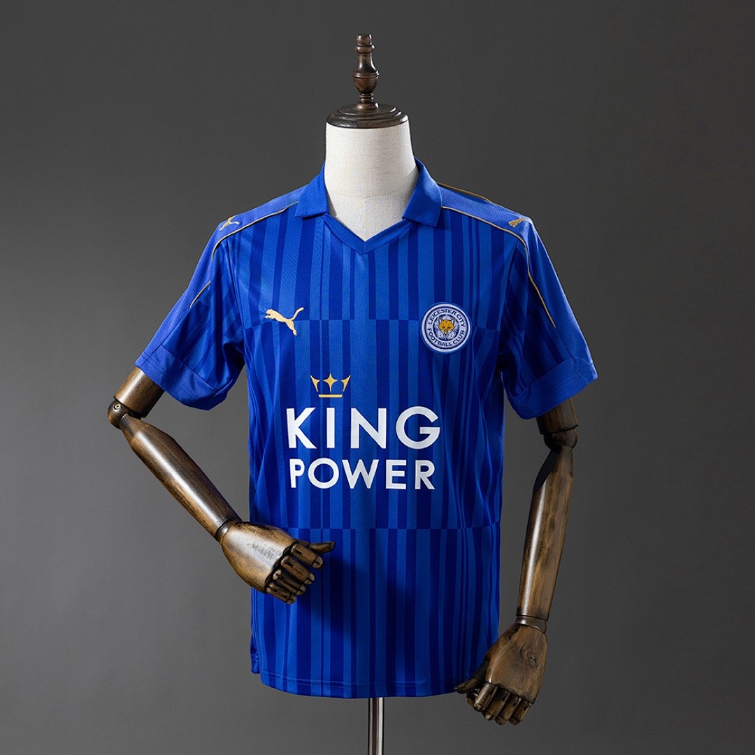 JER-3280_1 Leicester City 2016/17 Home Retro Jersey - 图片 1