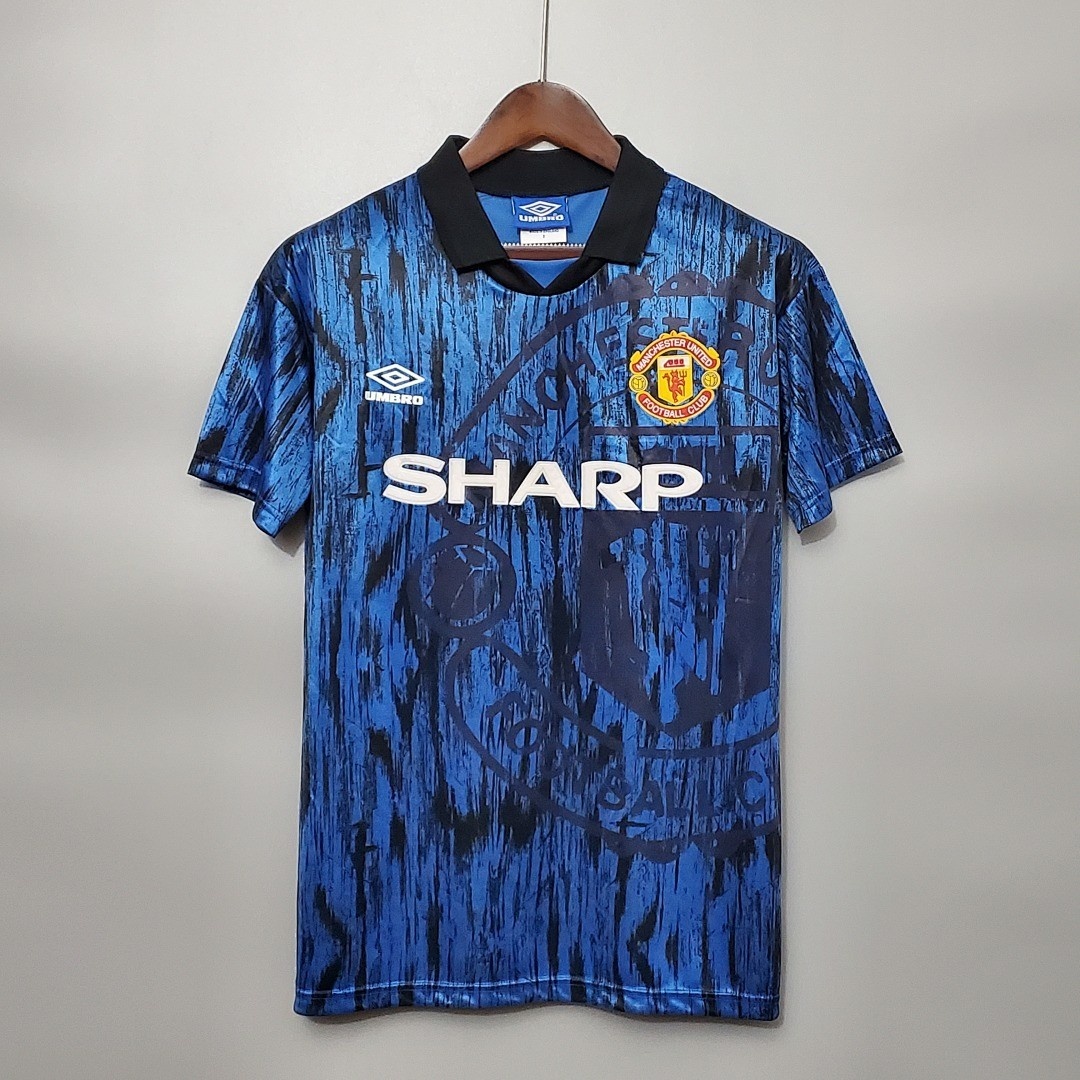 JER-3302_1 Retro 92/93 Man Utd Away Jersey S-XXL - 图片 1