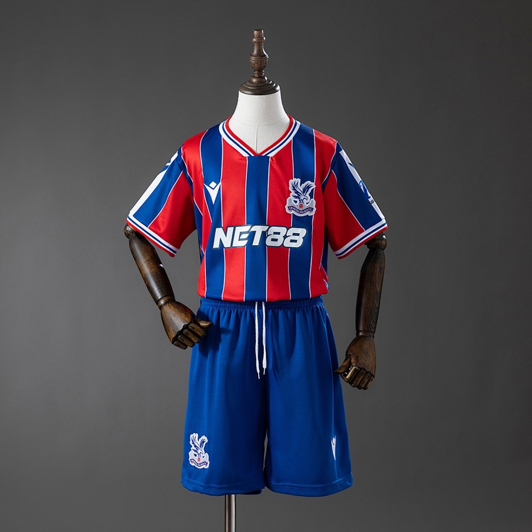JER-3331_1 Crystal Palace 2025/2026 Home Kids Kit Jersey - 图片 1