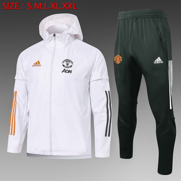2021 Man Utd White Windbreaker S-2XL - 图片 2