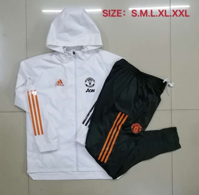 2021 Man Utd White Windbreaker S-2XL - 图片 9