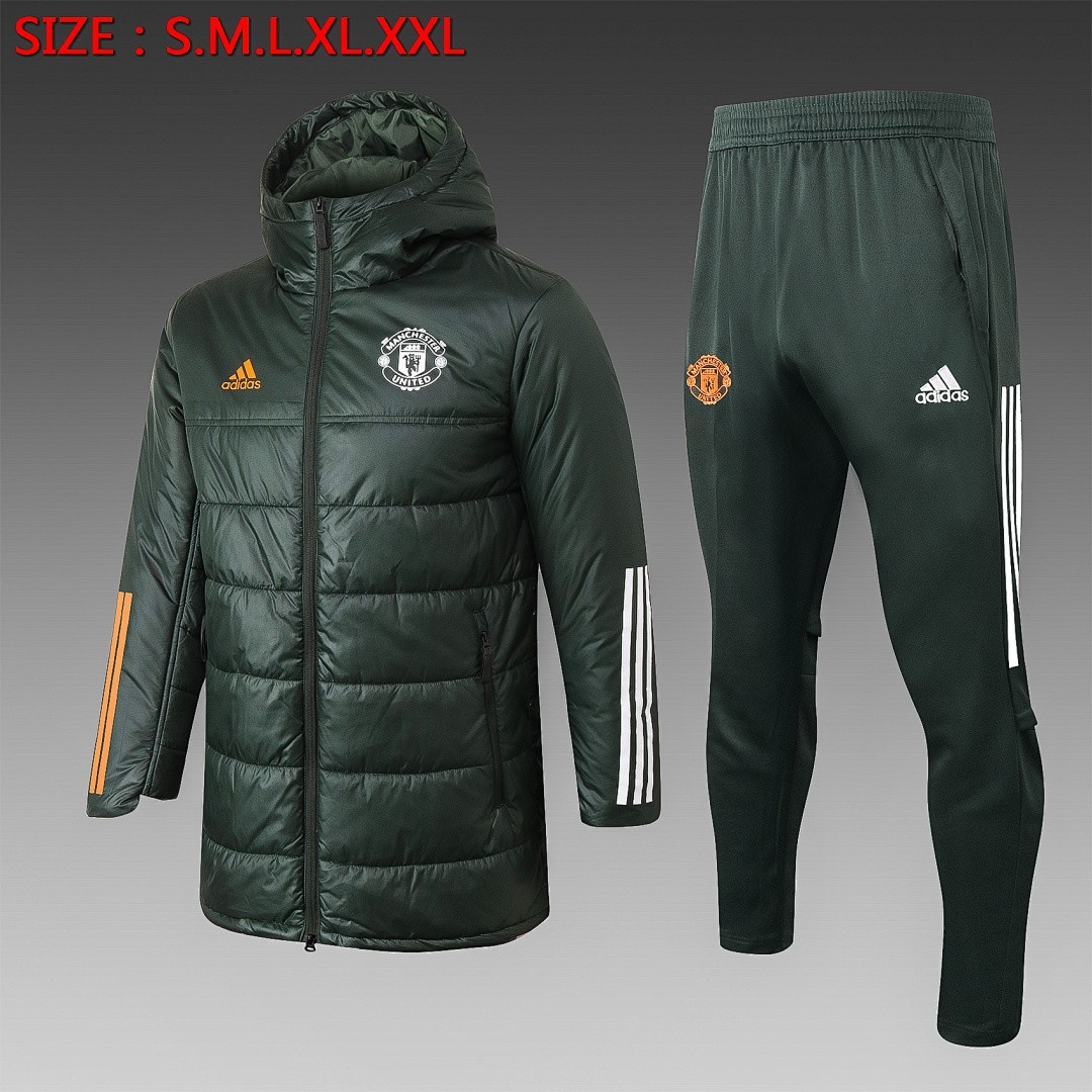 JER-3407_1 2021 Man Utd Military Green Cotton Jacket - 图片 1