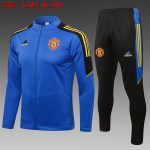 Man Utd 21/22 Long Zipper Jacket Colorful Blue S-2XL