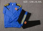 Man Utd 21/22 Long Zipper Jacket Colorful Blue S-2XL - 图片 2