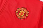 Man Utd 21-22 High Neck Red (White Trim) Long Zipper Jacket - 图片 6
