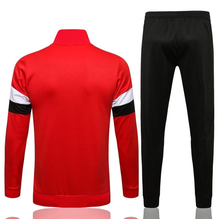 Man Utd 21-22 High Neck Red (White Trim) Long Zipper Jacket - 图片 7
