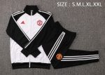 Man Utd 21/22 High Neck Long Sleeve Training Top White with Black Sleeves - 图片 2