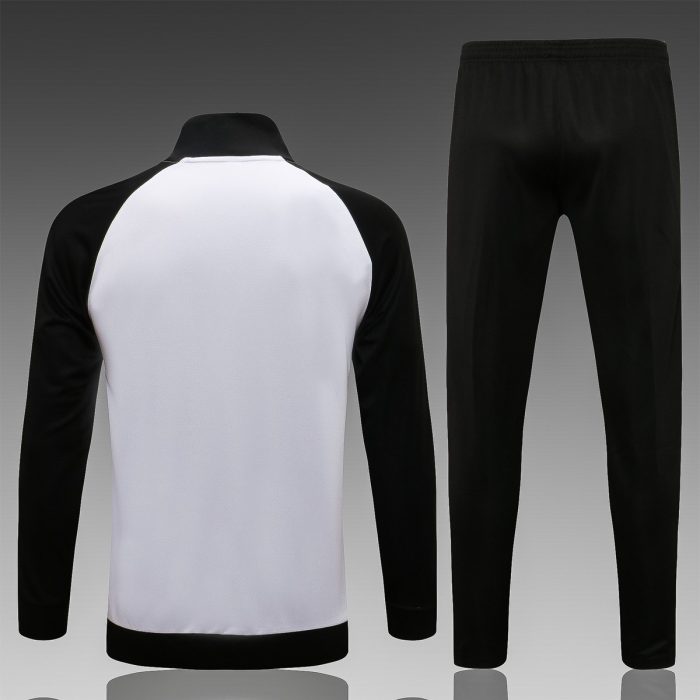 Man Utd 21/22 High Neck Long Sleeve Training Top White with Black Sleeves - 图片 7
