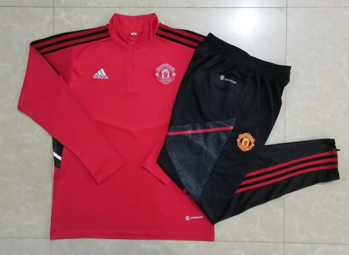 Man Utd 22-23 Red Half-Zip Jacket - 图片 9