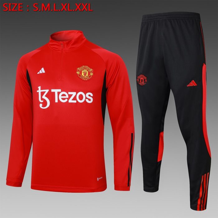 Manchester United 23-24 Red Half-Zip Jacket - 图片 8
