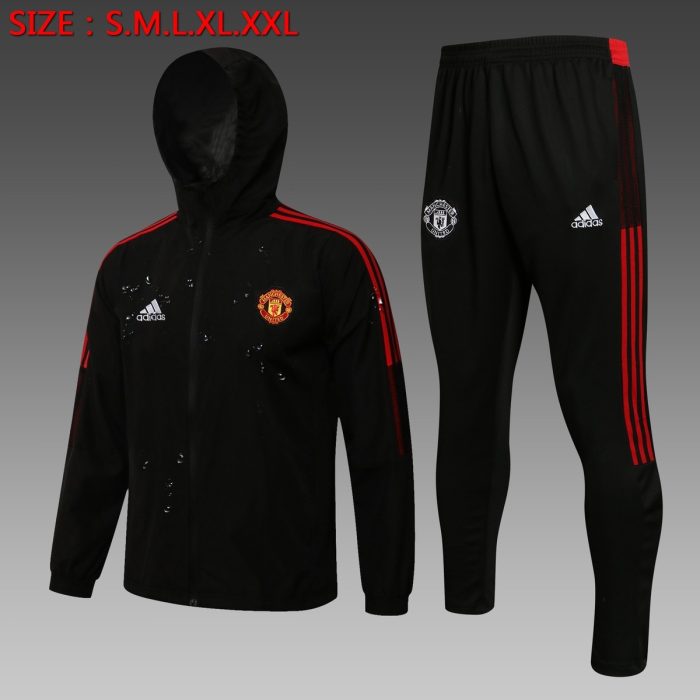 Manchester United 21-22 Black Windbreaker - 图片 4