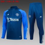Man Utd 23-24 Semi-Zip Jacket Royal Blue
