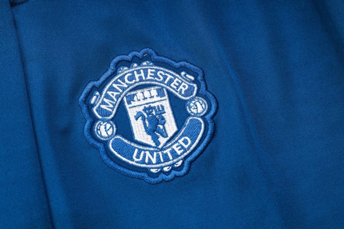 Man Utd 23-24 Semi-Zip Jacket Royal Blue - 图片 3