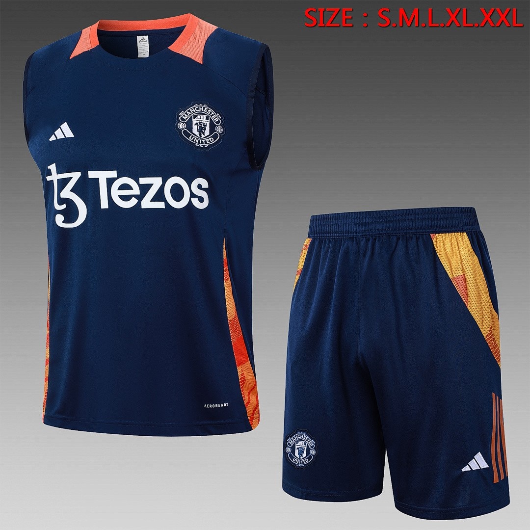 JER-3444_1 Manchester United 24/25 Vest Navy Blue - 图片 1