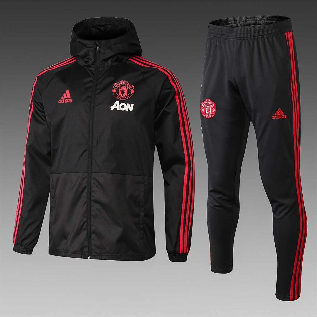 JER-3445_1 Man Utd 18-19 Black Windbreaker - 图片 1
