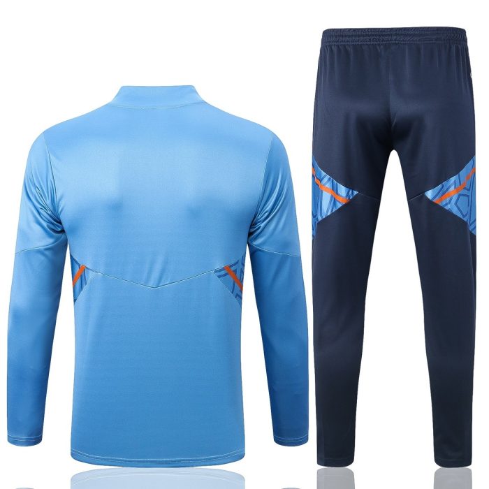 Man Utd 22/23 Half Zip Jacket Lake Blue - 图片 8