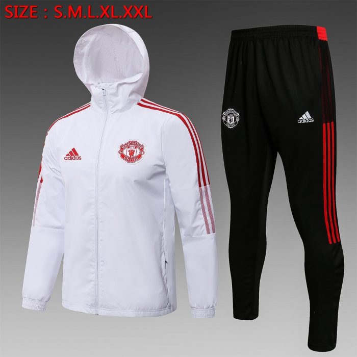 Man Utd 21-22 White Windbreaker - 图片 2
