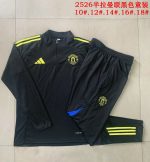 Manchester United Black Kids' Half-Zip Jacket - 图片 3