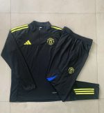 Manchester United Black Kids' Half-Zip Jacket - 图片 4