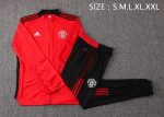 Man Utd 21-22 High Neck Red (Black Trim) Long Zipper Jacket - 图片 2