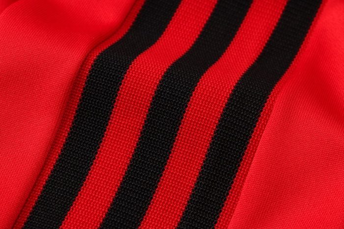 Man Utd 21-22 High Neck Red (Black Trim) Long Zipper Jacket - 图片 3