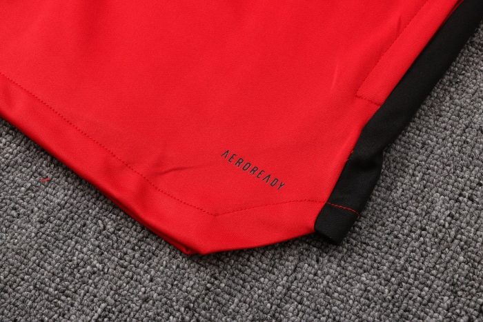 Man Utd 21-22 High Neck Red (Black Trim) Long Zipper Jacket - 图片 5
