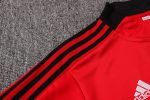 Man Utd 21-22 High Neck Red (Black Trim) Long Zipper Jacket - 图片 6