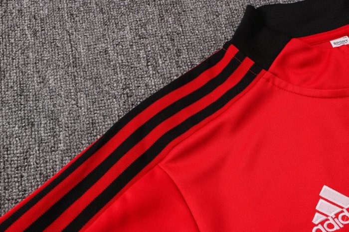 Man Utd 21-22 High Neck Red (Black Trim) Long Zipper Jacket - 图片 6