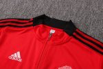 Man Utd 21-22 High Neck Red (Black Trim) Long Zipper Jacket - 图片 7