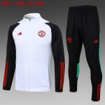 Man Utd 23-24 White Long Zip Jacket