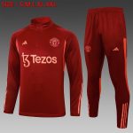 Man Utd 23-24 Half Zip Jacket Maroon