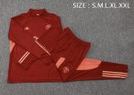 Man Utd 23-24 Half Zip Jacket Maroon - 图片 2