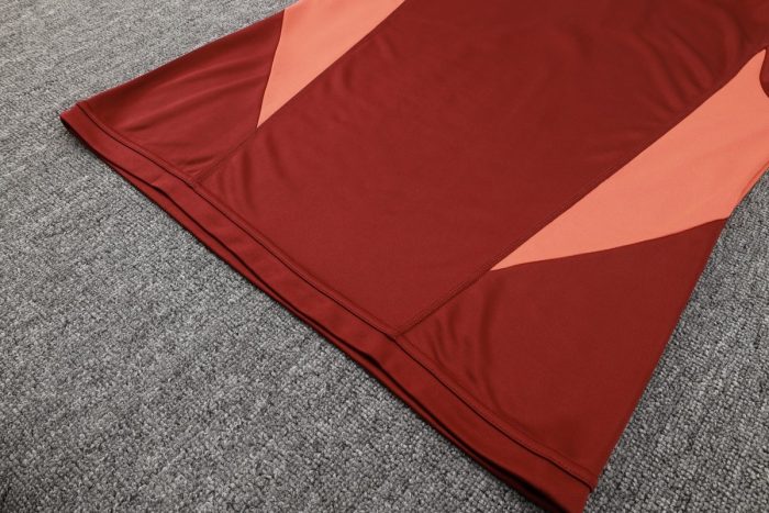 Man Utd 23-24 Half Zip Jacket Maroon - 图片 3