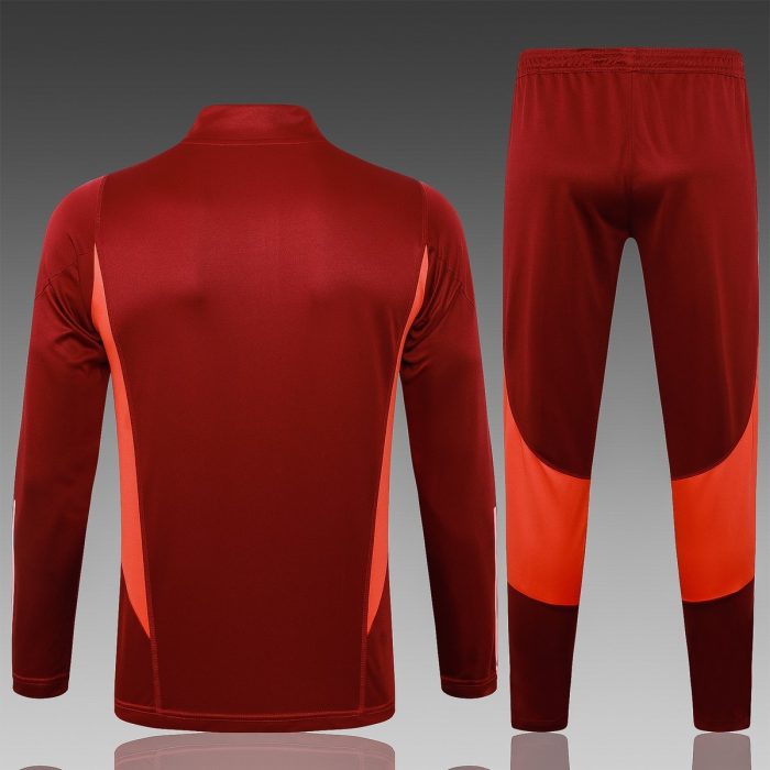 Man Utd 23-24 Half Zip Jacket Maroon - 图片 7