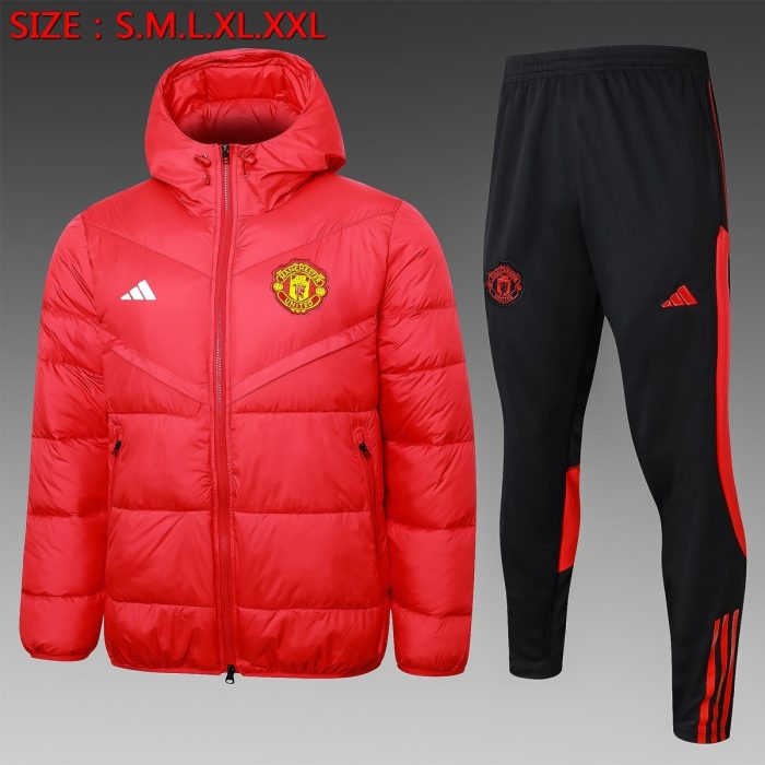 Manchester United 23-24 Red Cotton Jacket - 图片 2