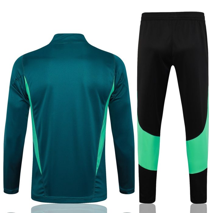 Manchester United 23-24 Half Zip Jacket Dark Green - 图片 6