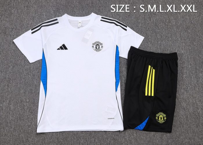 Manchester United White Short Sleeve Training T-Shirt - 图片 2