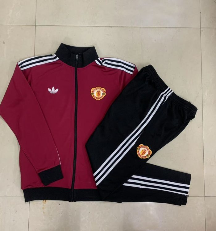 Manchester United 24/25 Long Zip Jacket Maroon - 图片 9