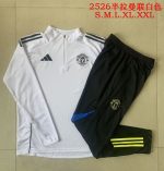 Manchester United White Half-Zip Jacket - 图片 9