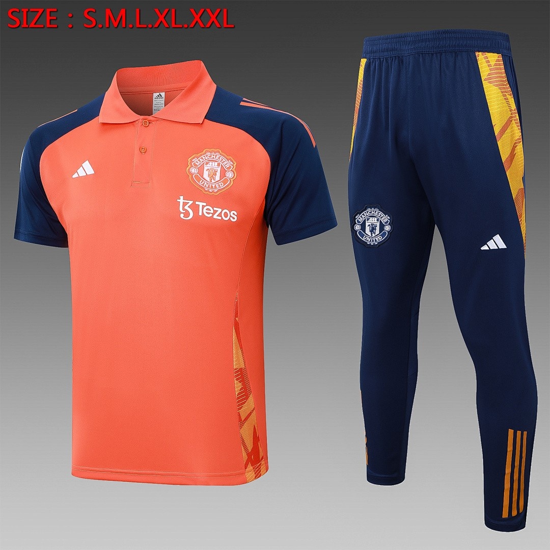JER-3482_1 Manchester United 24/25 Polo Shirt Orange - 图片 1