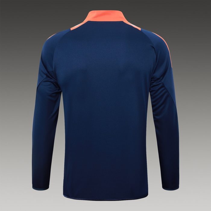 Manchester United 24/25 Long Zip Jacket Navy Blue - 图片 3