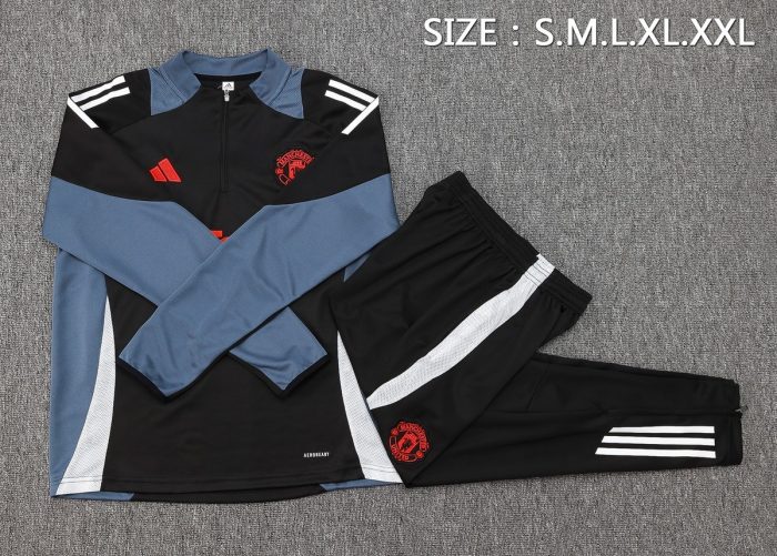 Manchester United 24/25 Black Half-Zip Jacket - 图片 4