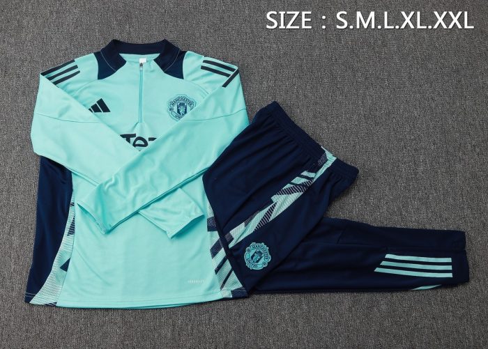 Manchester United 24/25 Green Half-Zip Jacket - 图片 2