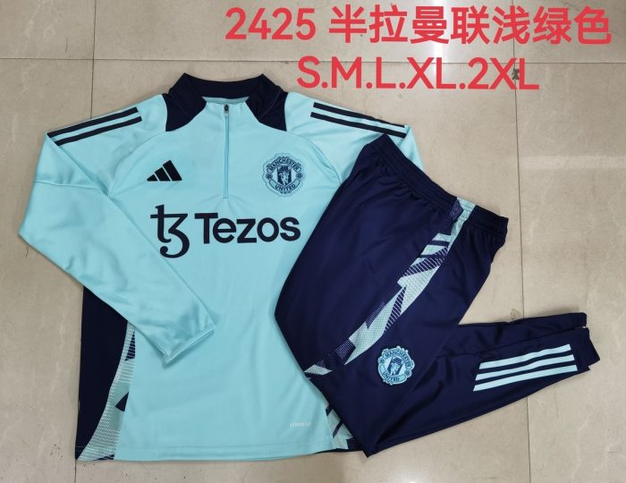 Manchester United 24/25 Green Half-Zip Jacket - 图片 9
