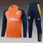 Manchester United 24/25 Orange Half-Zip Jacket Kids